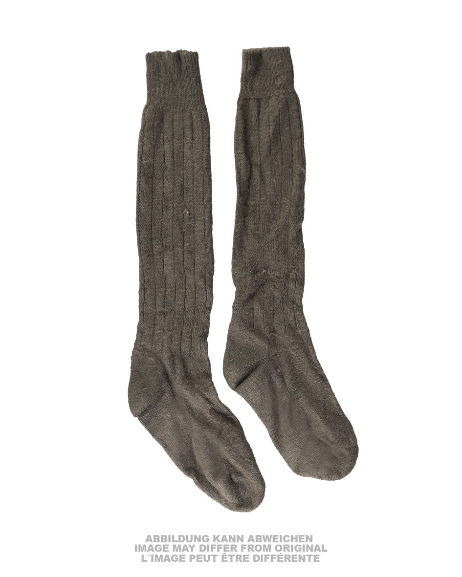 Chaussettes hautes de botte en laine de la Bundeswehr, surplus d'occasion