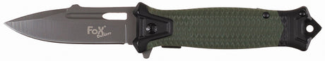 Couteau pliant Fox Outdoor Snake lame 9,5 cm brise-vitre manche métal 23 cm