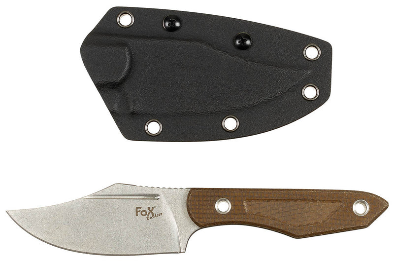 Couteau à lame fixe Fox Outdoor Bowie acier 3Cr13MoV lame 9,5 cm étui Kydex