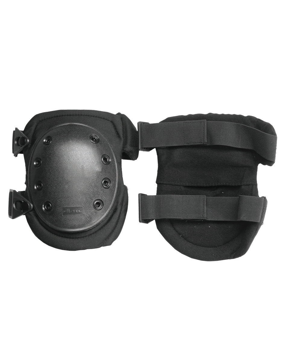 Genouillères Mil-Tec Pro en polyester, coque bimatière et rembourrage 360 g/m²