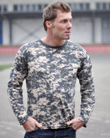 T-shirt à manches longues Mil-Tec en coton jersey simple 145 g/m² à col rond