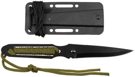 Couteau à lame fixe Action II Fox Outdoor lame 9 cm manche tressé et gaine à clip