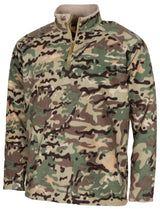 Pull Troyer MFH en micropolaire 200 g/m² col montant à glissière et protège-menton