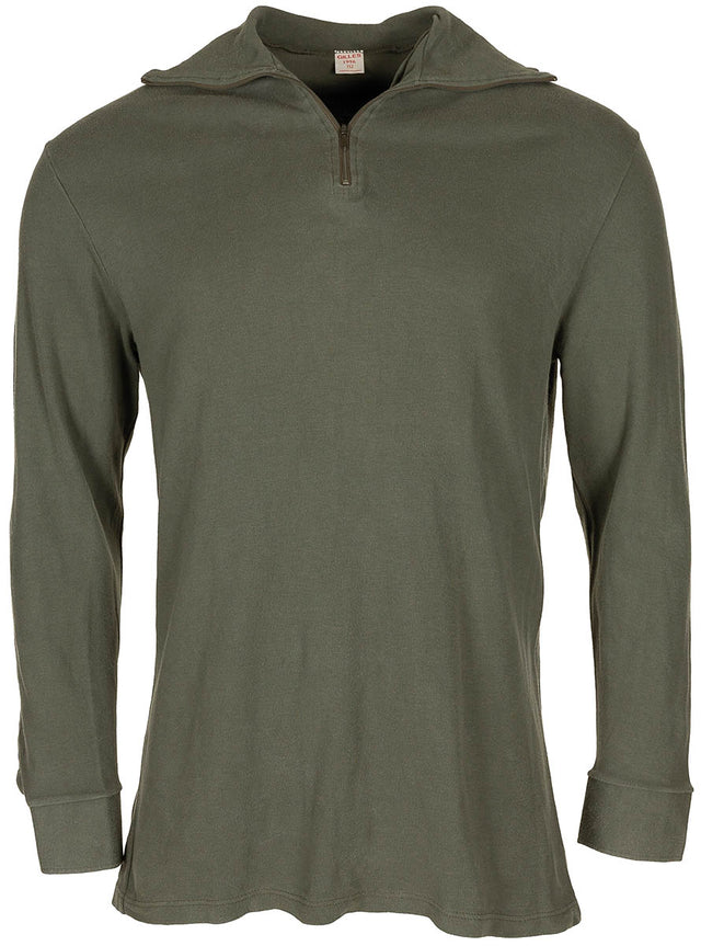 Chemise en jersey française à fermeture à glissière, surplus d'occasion, lot de 10