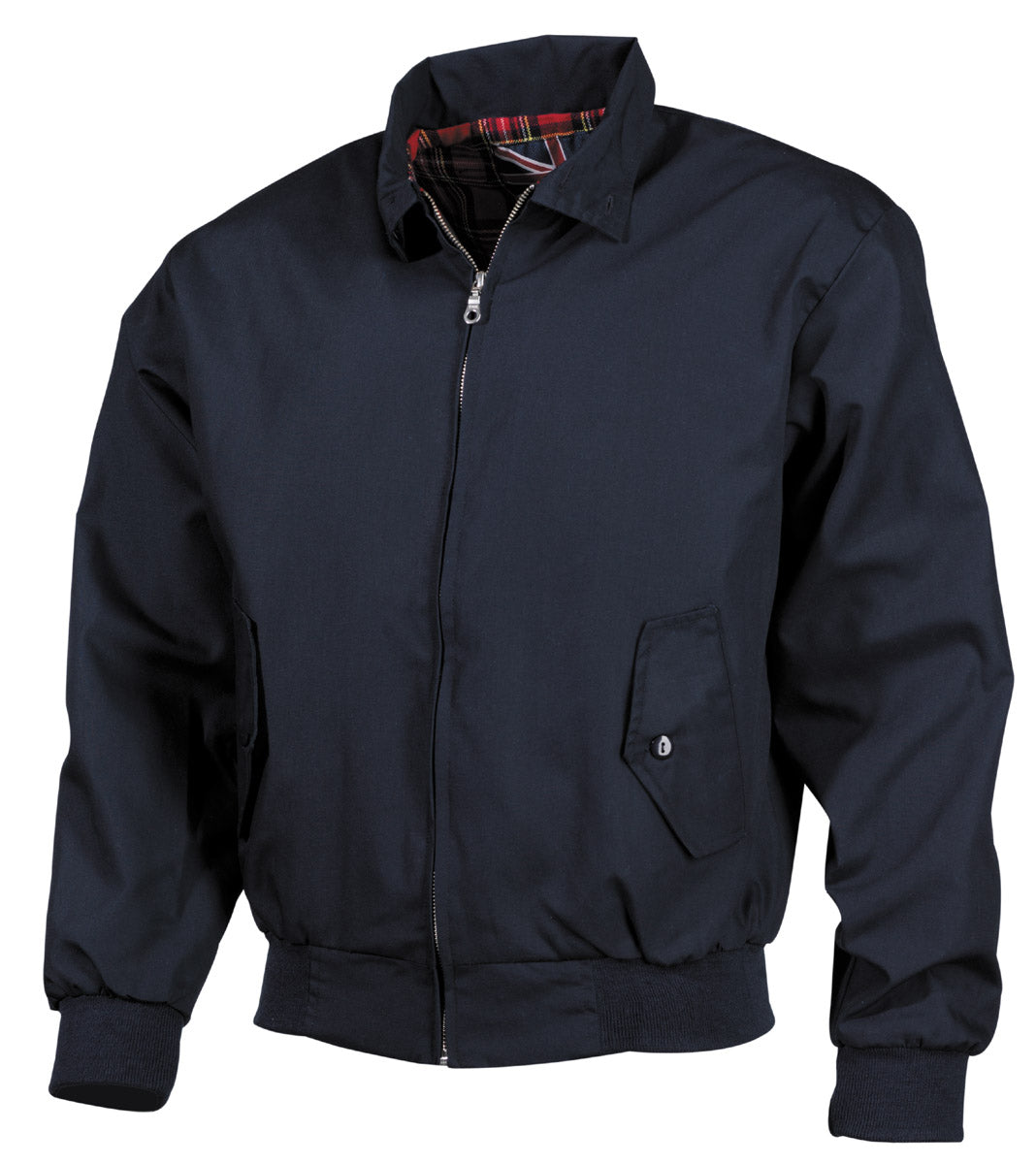 Blouson MFH English Style à col montant boutonné et doublure à carreaux