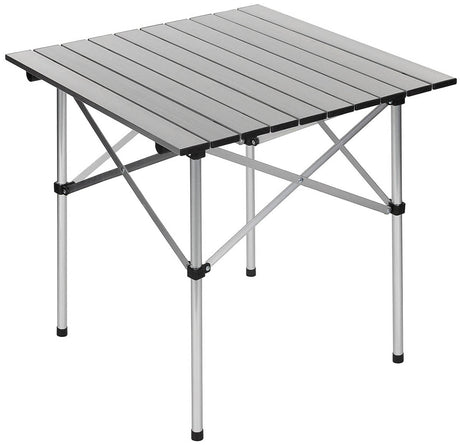 Table de camping Fox Outdoor à plateau enroulable en aluminium 58 x 56,5 cm