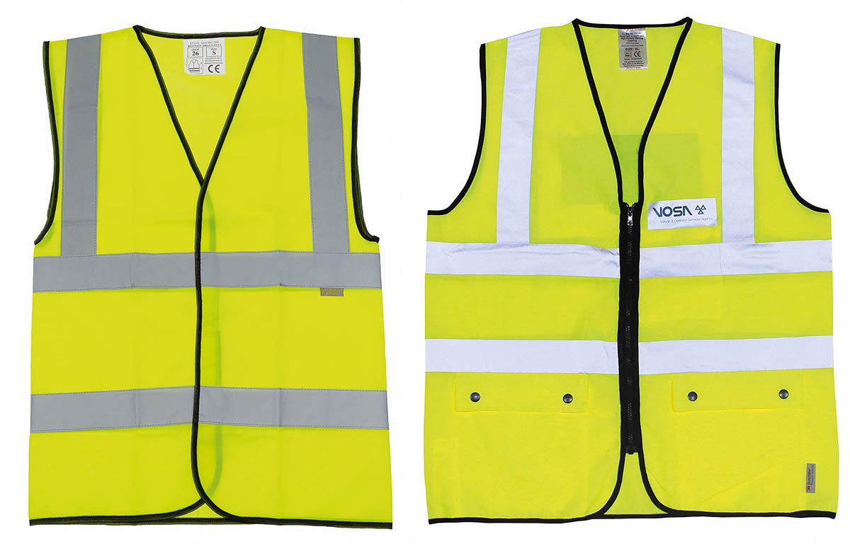 Gilet de signalisation britannique tout polyester, surplus comme neuf, lot de 5
