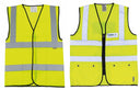 Gilet de signalisation britannique tout polyester, surplus comme neuf, lot de 5