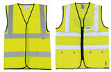 Gilet de signalisation britannique tout polyester, surplus comme neuf, lot de 5