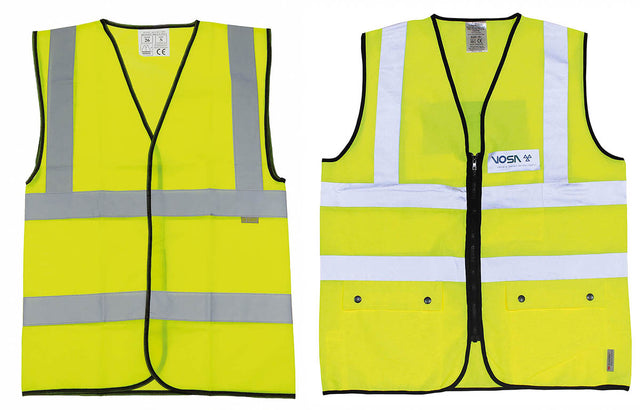 Gilet de signalisation britannique tout polyester, surplus comme neuf, lot de 5