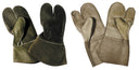 Gants en cuir allemands à crispin, surplus d'occasion pour le froid et la manutention, lot de 10