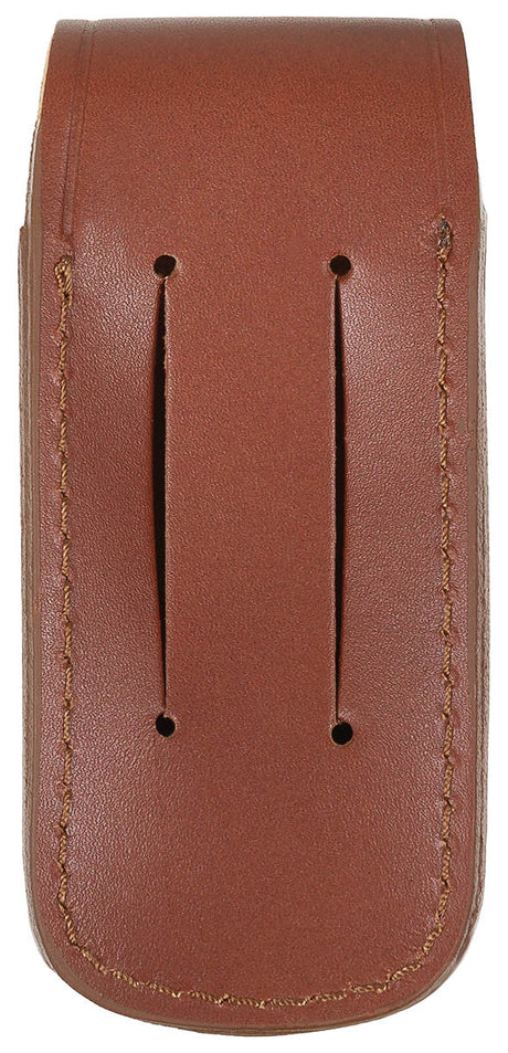 Étui à couteau Fox Outdoor en cuir véritable à bouton-pression 13,5 x 6 x 3 cm