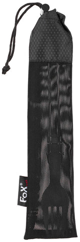 Fourchette pliante Fox Outdoor en titane 22 cm pesant 25 g avec filet de rangement