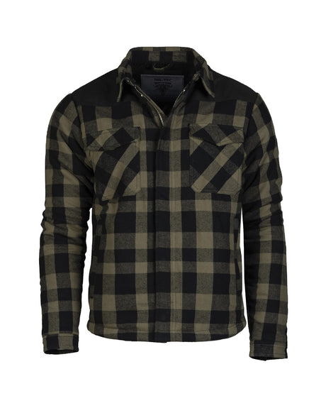 Blouson Mil-Tec type bûcheron en coton doublé peluche 310 g/m² avec épaules Cordura