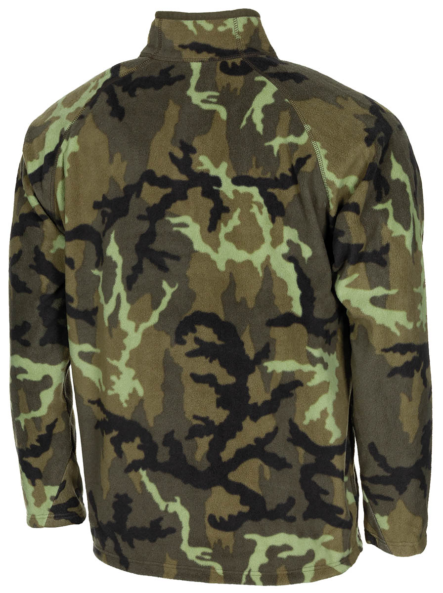 Pull Troyer MFH en micropolaire 200 g/m² col montant à glissière et protège-menton