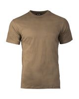 T-shirt uni type US Mil-Tec en coton jersey simple manches courtes col rond