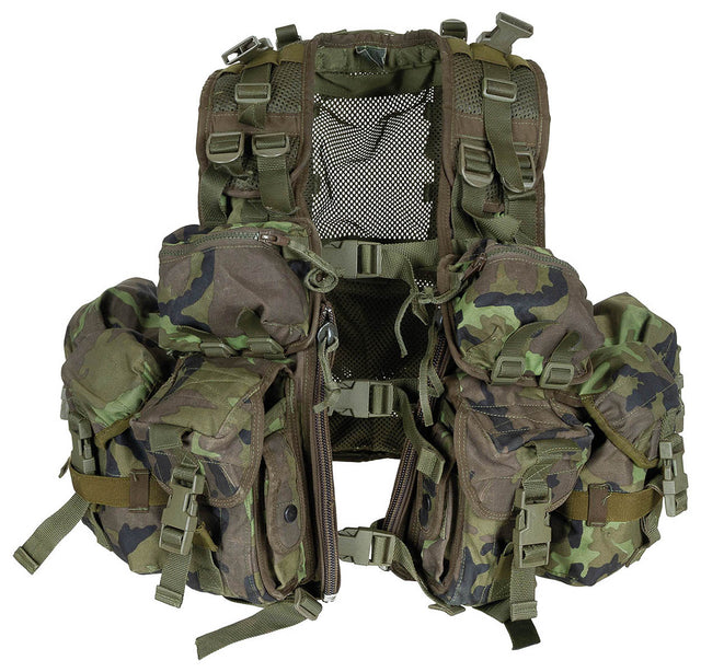 Gilet tactique tchèque M 2007, surplus d'occasion pour le travail extérieur et le bivouac