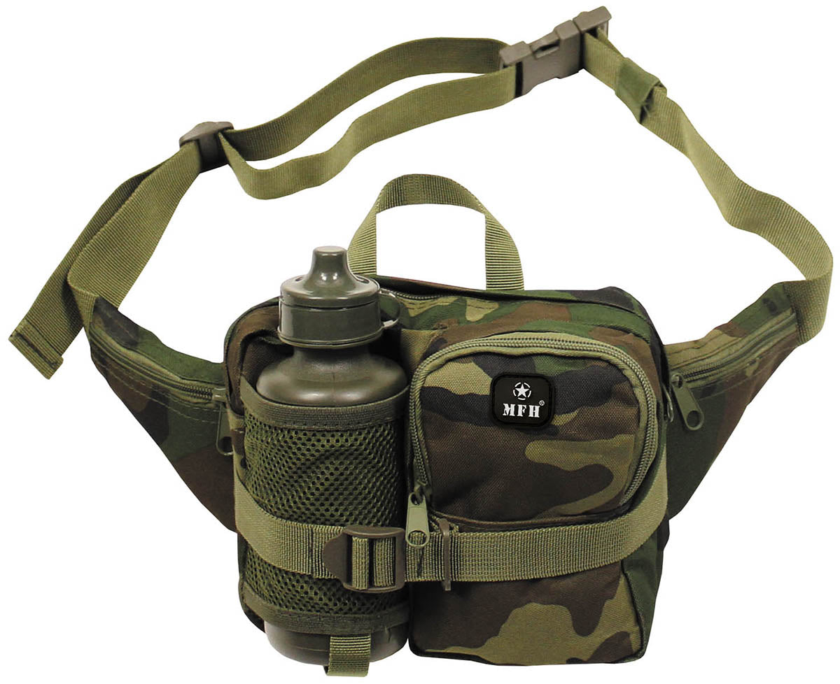 Sacoche de hanche MFH avec bouteille 500 ml et compartiment 21 x 16 x 6 cm