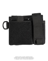 Pochette admin MOLLE Mil-Tec en polyester enduit 15 x 12 x 3 cm avec anneau D