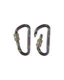 Paire de mousquetons tactiques Mil-Tec en alliage d'aluminium 60 mm pour sangle
