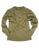 T-shirt à manches longues Mil-Tec en coton jersey simple 145 g/m² à col rond