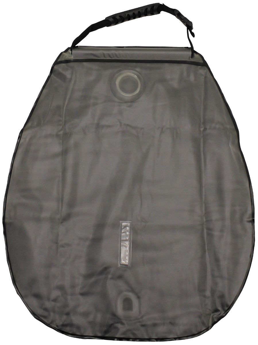 Douche solaire MFH Deluxe 20 litres à thermomètre, bandoulière et sac de transport