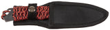 Couteau à lame fixe Redrope Fox Outdoor lame 10,5 cm à gorge et fourreau polyester