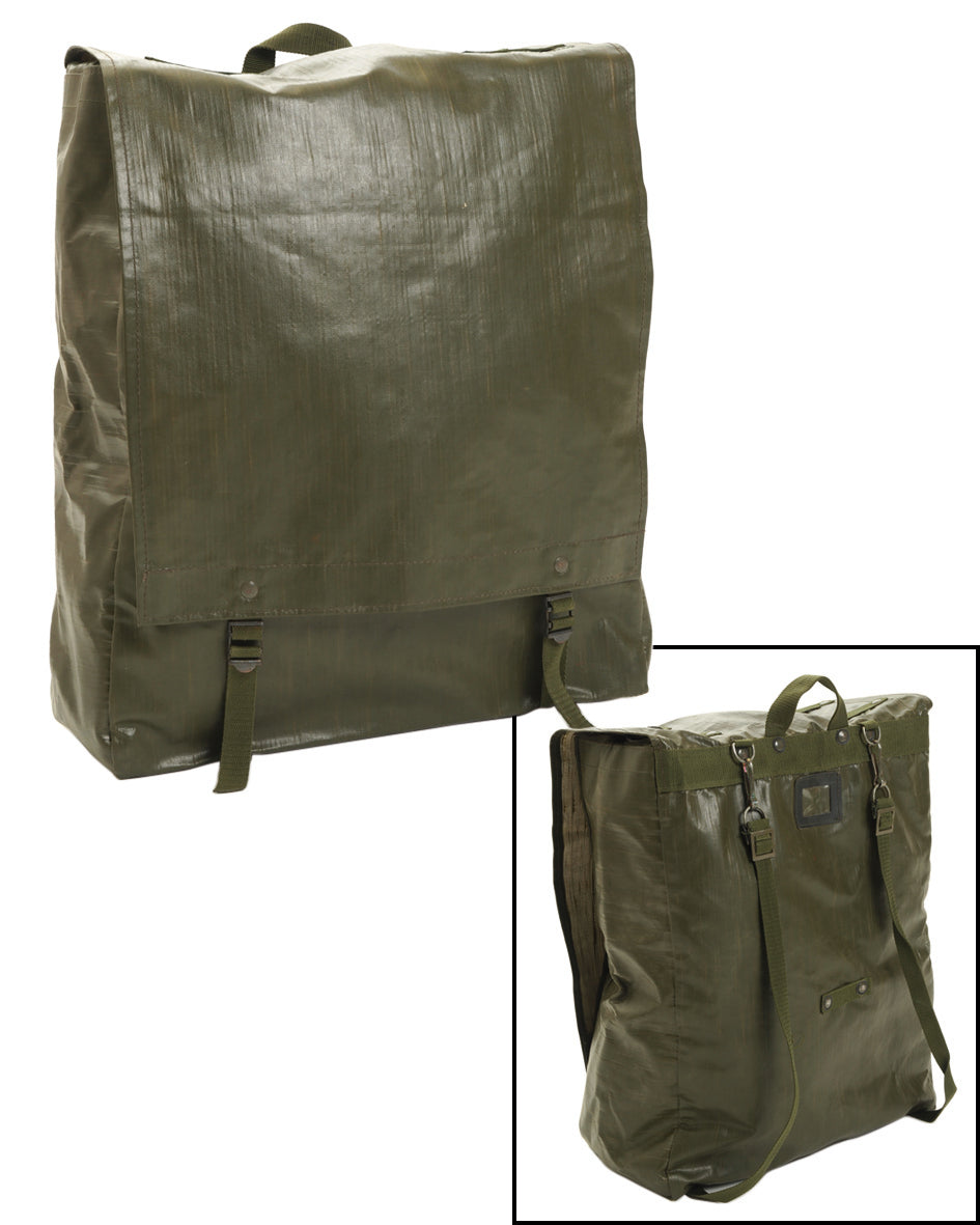 Sac à dos tchécoslovaque M85 avec son jeu de bretelles, surplus d'occasion