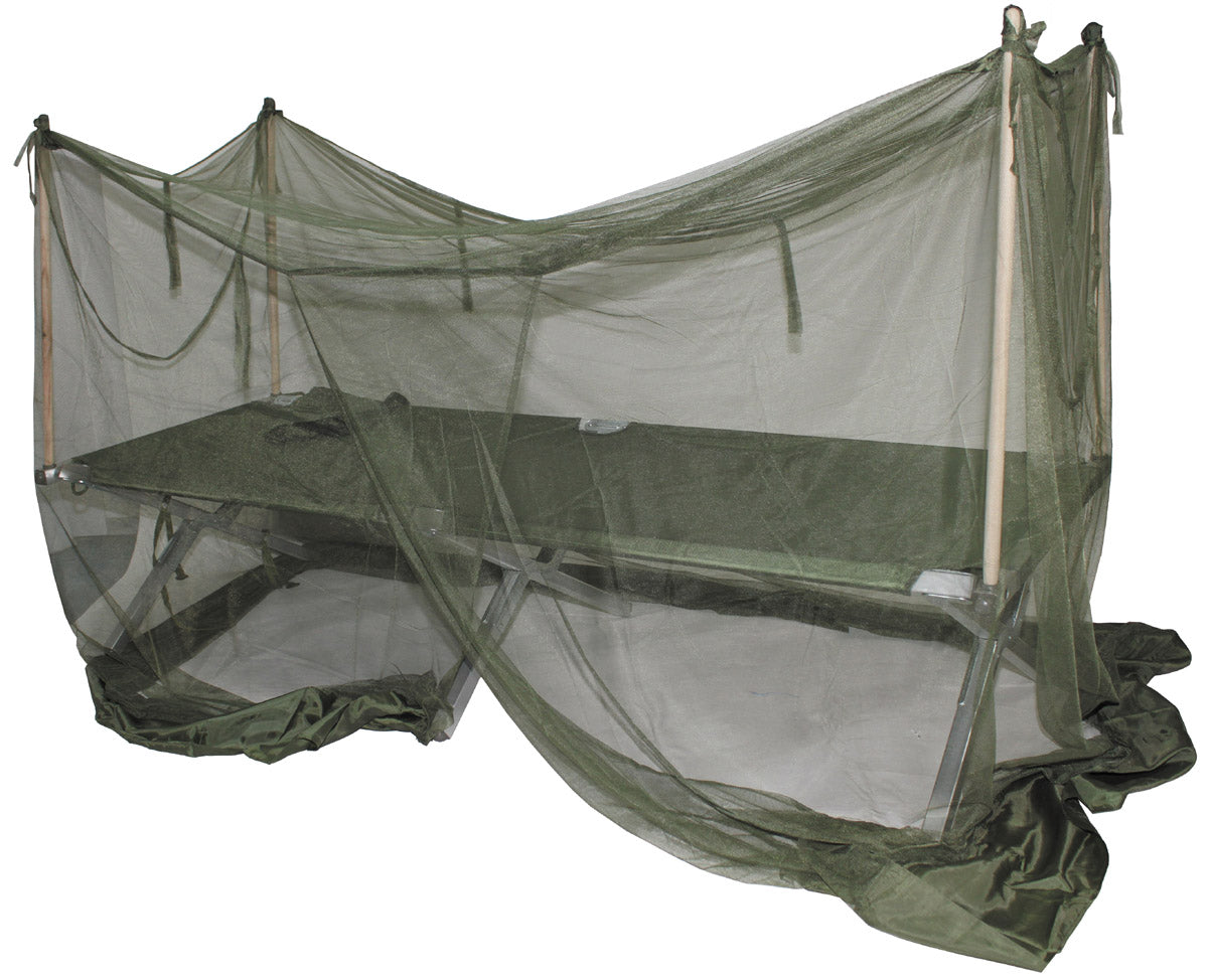 Moustiquaire de lit de camp britannique pour lit de camp, surplus d'occasion, lot de 5