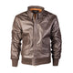 Blouson aviateur type A2 Mil-Tec en cuir nappa de chevre double coton glissiere YKK
