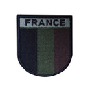 Écusson drapeau France brodé basse visibilité à contour contrasté 75 mm