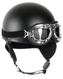 Casque d'entraînement demi-coque Mil-Tec coque ABS calotte EPS avec lunettes