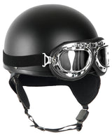 Casque d'entraînement demi-coque Mil-Tec coque ABS calotte EPS avec lunettes