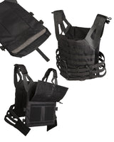 Gilet porte-plaques Mil-Tec Gen. II en polyester 600D Oxford avec plaques factices