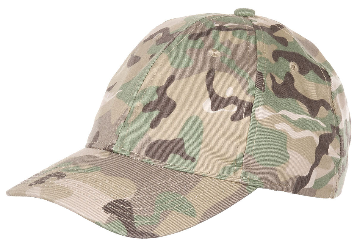 Casquette enfant MFH à visière préformée surpiquée, taille réglable et six aérations