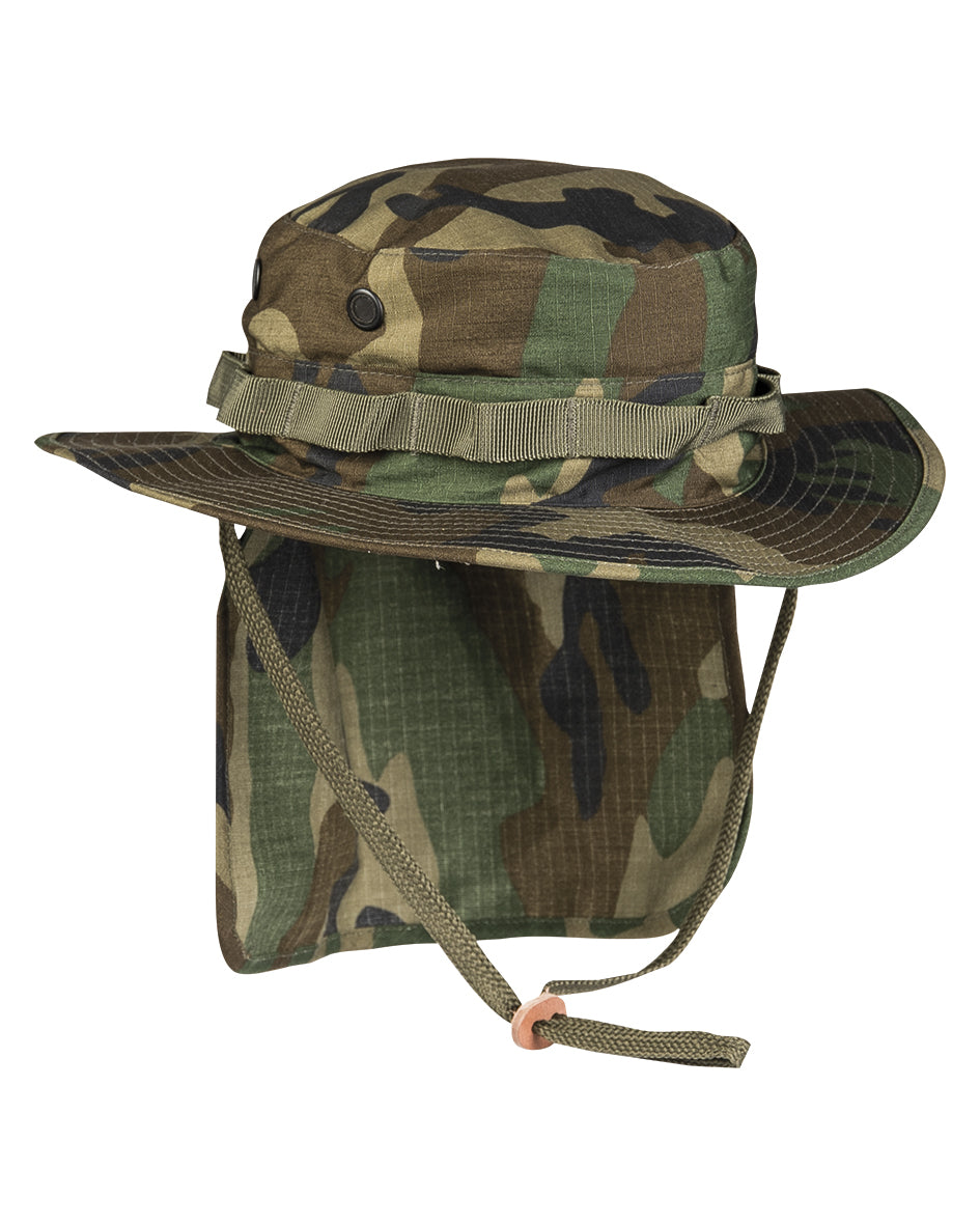 Chapeau de brousse britannique Mil-Tec en ripstop avec protège-nuque et passants MOLLE