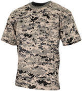 T-shirt US manches courtes MFH 170 g/m² coton à impression réactive col renforcé