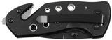 Couteau pliant compact Fox Outdoor lame tanto 5,5 cm brise-vitre et coupe-sangle