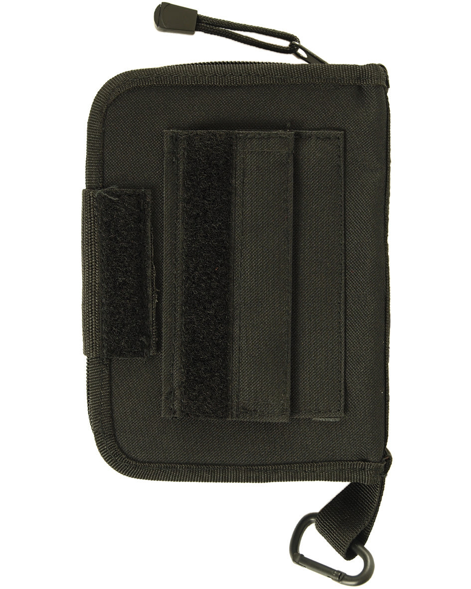 Porte-carnet Mil-Tec en polyester enduit PVC 18,5 x 13 cm avec mousqueton et porte-stylo