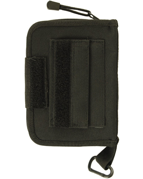 Porte-carnet Mil-Tec en polyester enduit PVC 18,5 x 13 cm avec mousqueton et porte-stylo