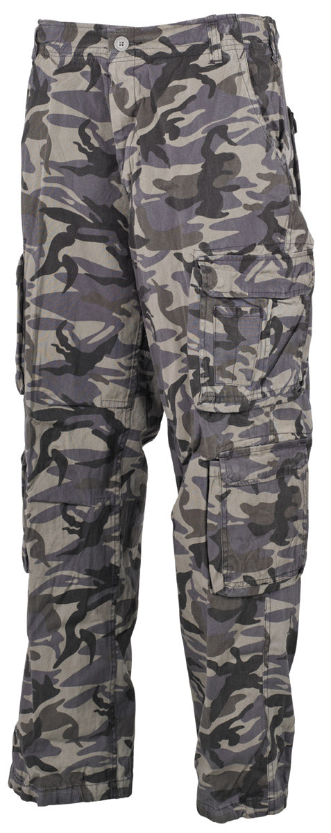 Pantalon cargo Defense PureTrash en coton délavé huit poches et plis aux genoux