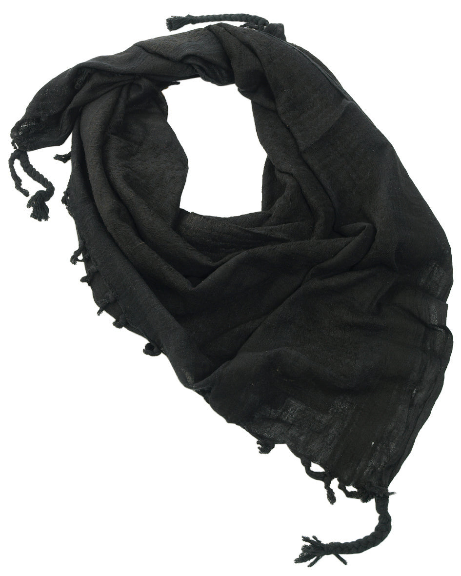 Chèche Shemagh uni Mil-Tec en coton tissé 110 x 110 cm multifonction pour cou et visage