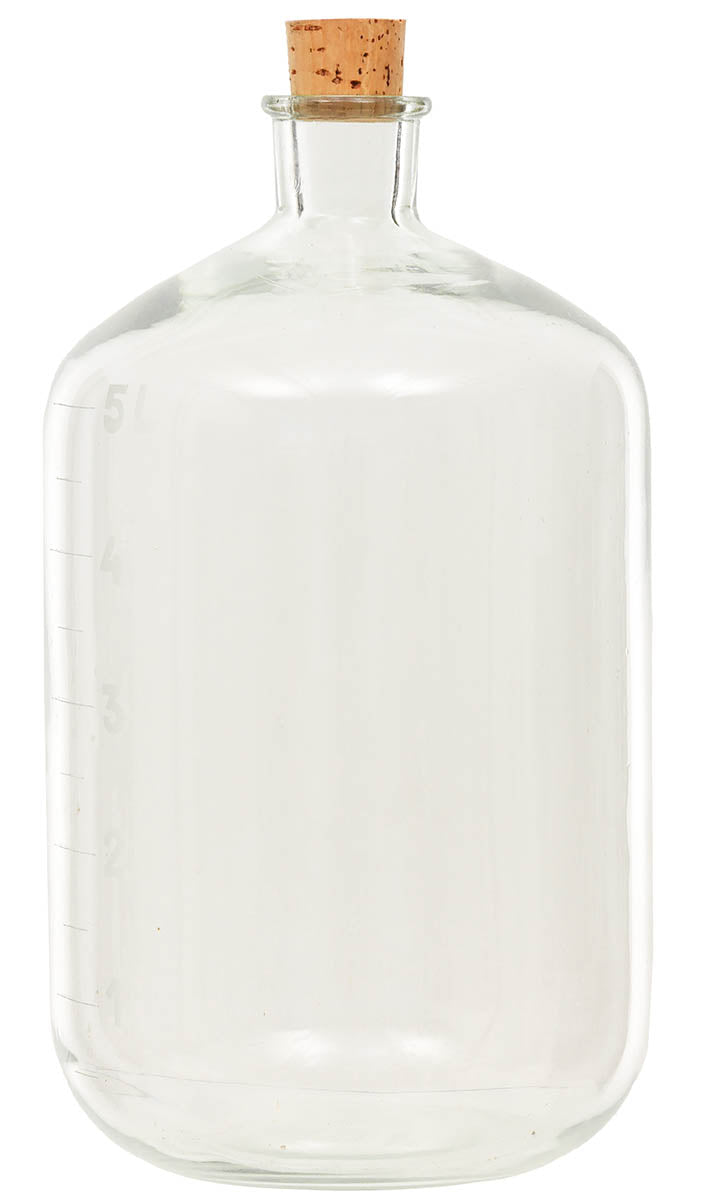 Bonbonne en verre tchèque de 5 litres de 34 x 18 cm, surplus comme neuf