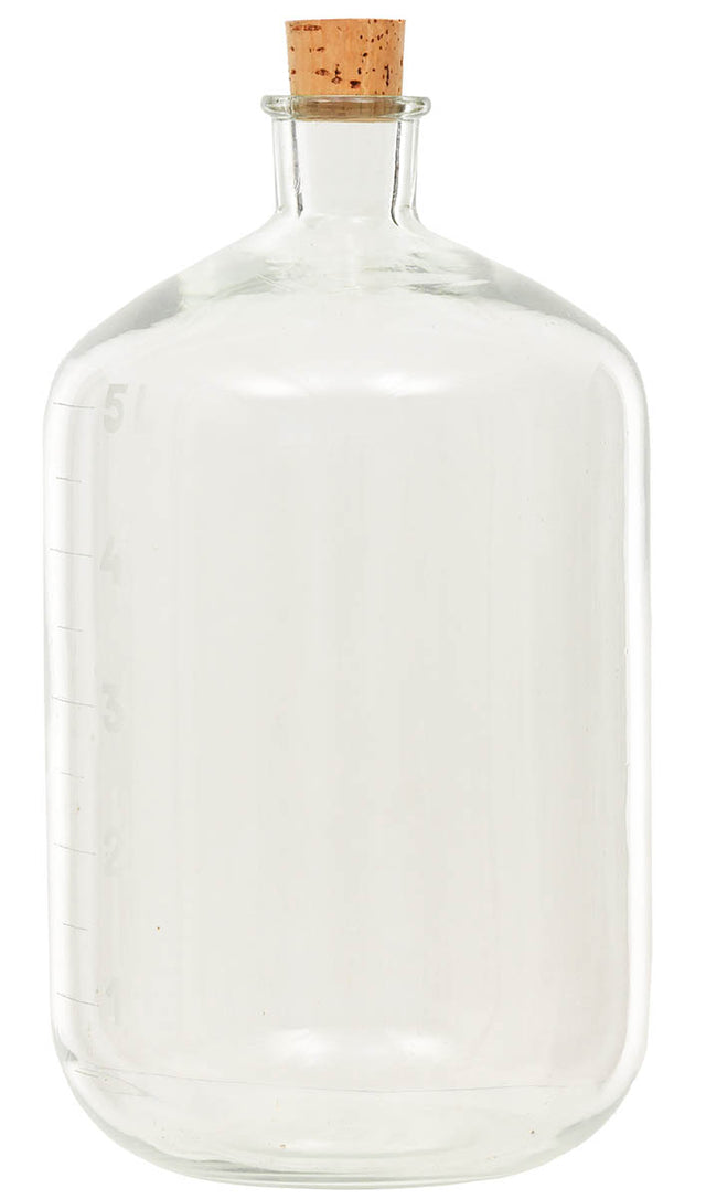 Bonbonne en verre tchèque de 5 litres de 34 x 18 cm, surplus comme neuf