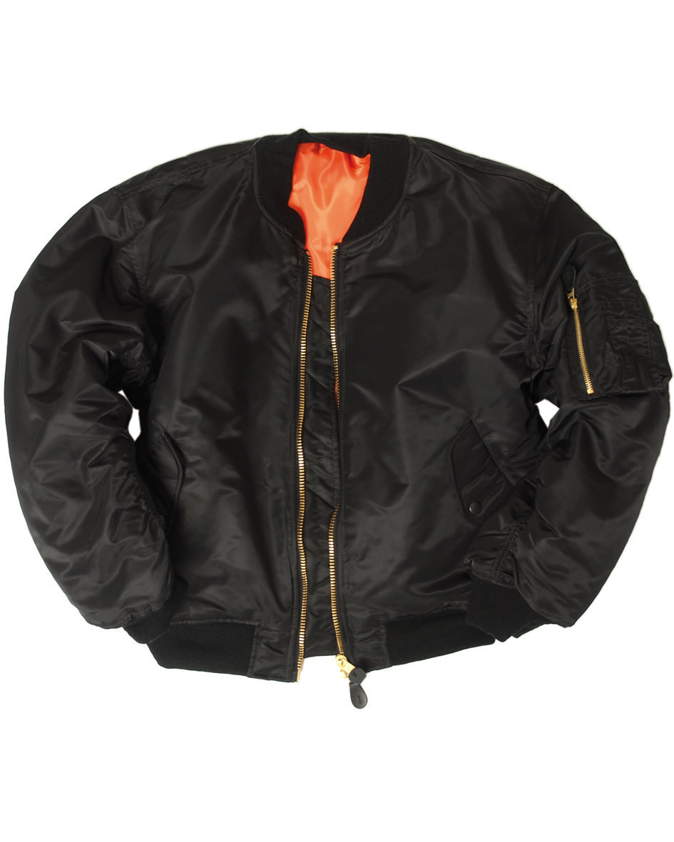 Blouson Mil-Tec type US MA1 Basic en nylon ouaté avec poche de bras à porte-crayons