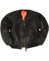Blouson Mil-Tec type US MA1 Basic en nylon ouaté avec poche de bras à porte-crayons