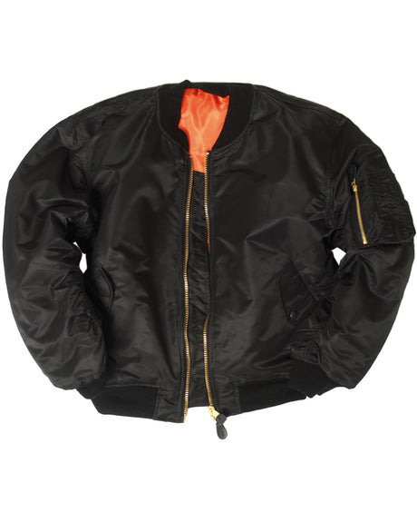 Blouson Mil-Tec type US MA1 Basic en nylon ouaté avec poche de bras à porte-crayons