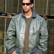 Blouson de pilote Mil-Tec type Bundeswehr en cuir nappa de buffle avec col tricot