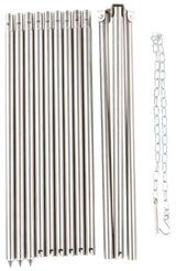 Trépied de cuisson Fox Outdoor en acier inoxydable réglable de 50 à 190 cm avec chaîne