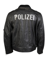 Blouson en cuir de l'armée polonaise pour homme, surplus militaire d'occasion